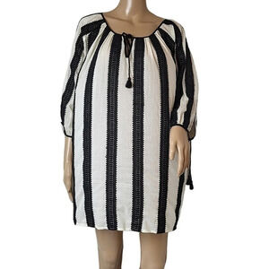 J. Crew Lace Stripe Tunic Top Beach Cover Up